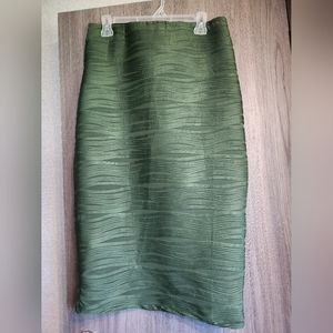 Green pencil skirt